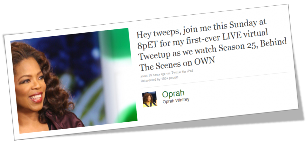 Oprah on Twitter